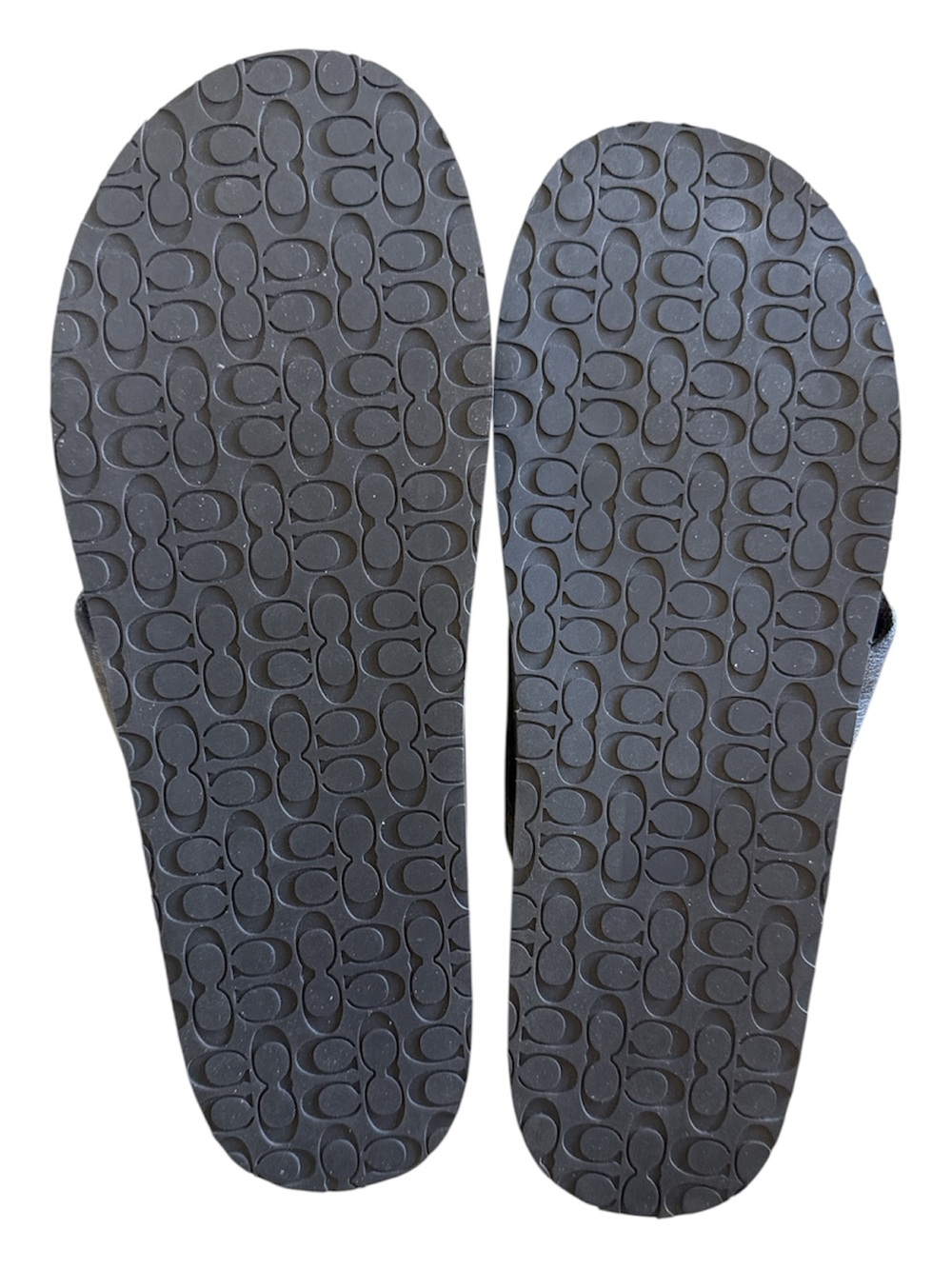 New Coach Men’s Black Signature Flip Flops - Picture 3 of 5